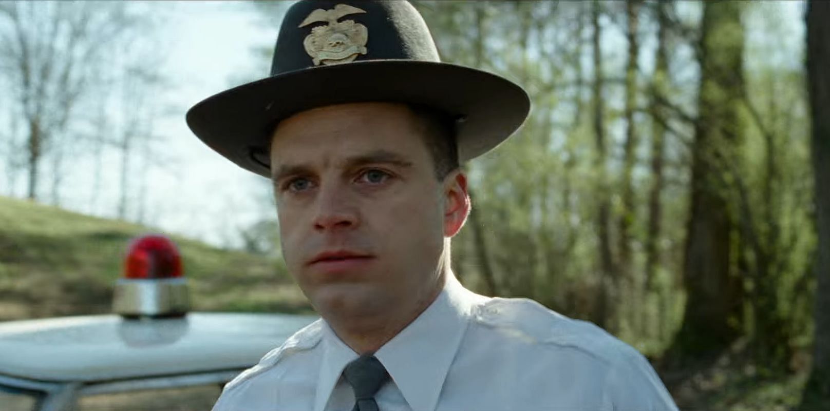 Sebastian Stan in a still from The Devil All The Time. (Image via Netflix)