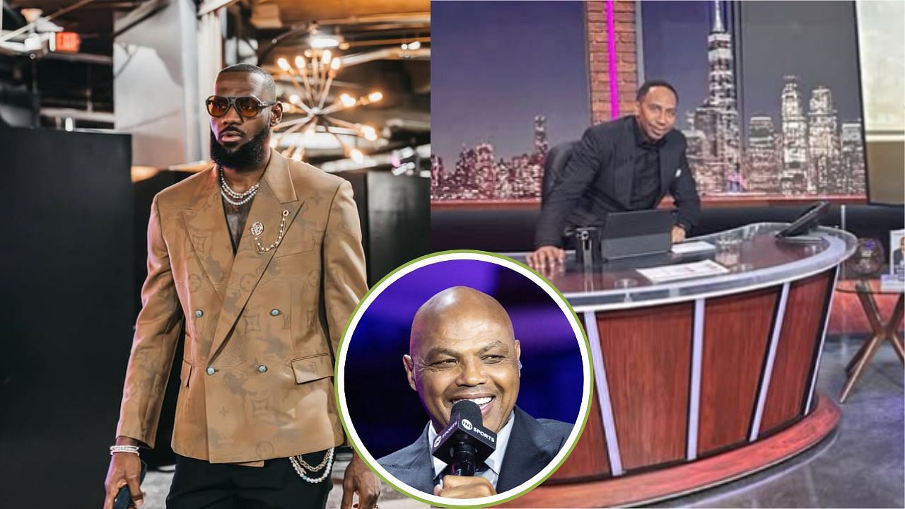 Charles Barkley makes fun of Stephen A. Smith and takes a dig at LeBron James following their viral confrontation a week ago. [photo: @charleswbarkley/IG, @stephenasmith/IG, @kingjames/IG]