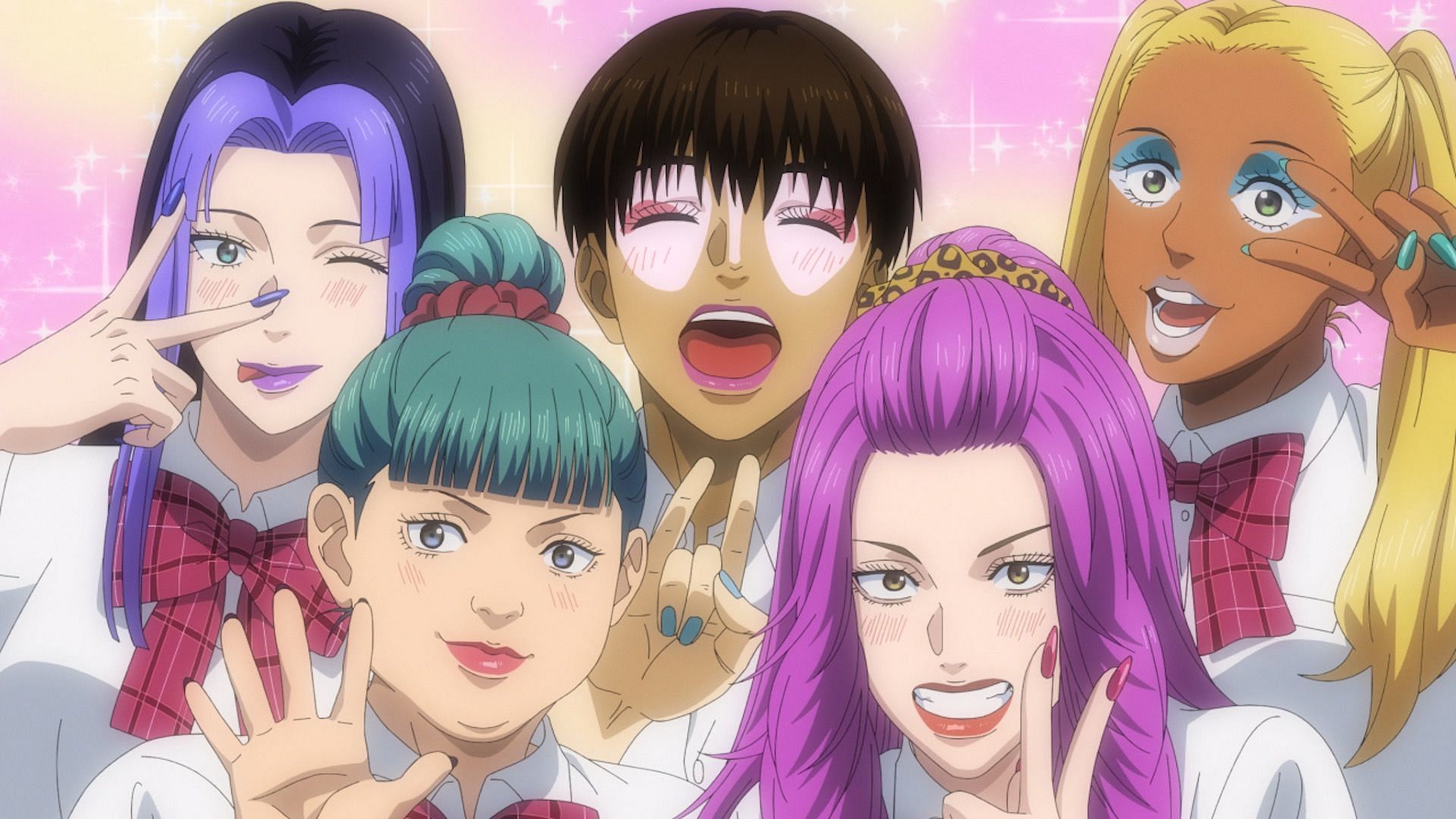 Rihito and the G4 gang as seen in episode 9 (image via Studio Gaina)