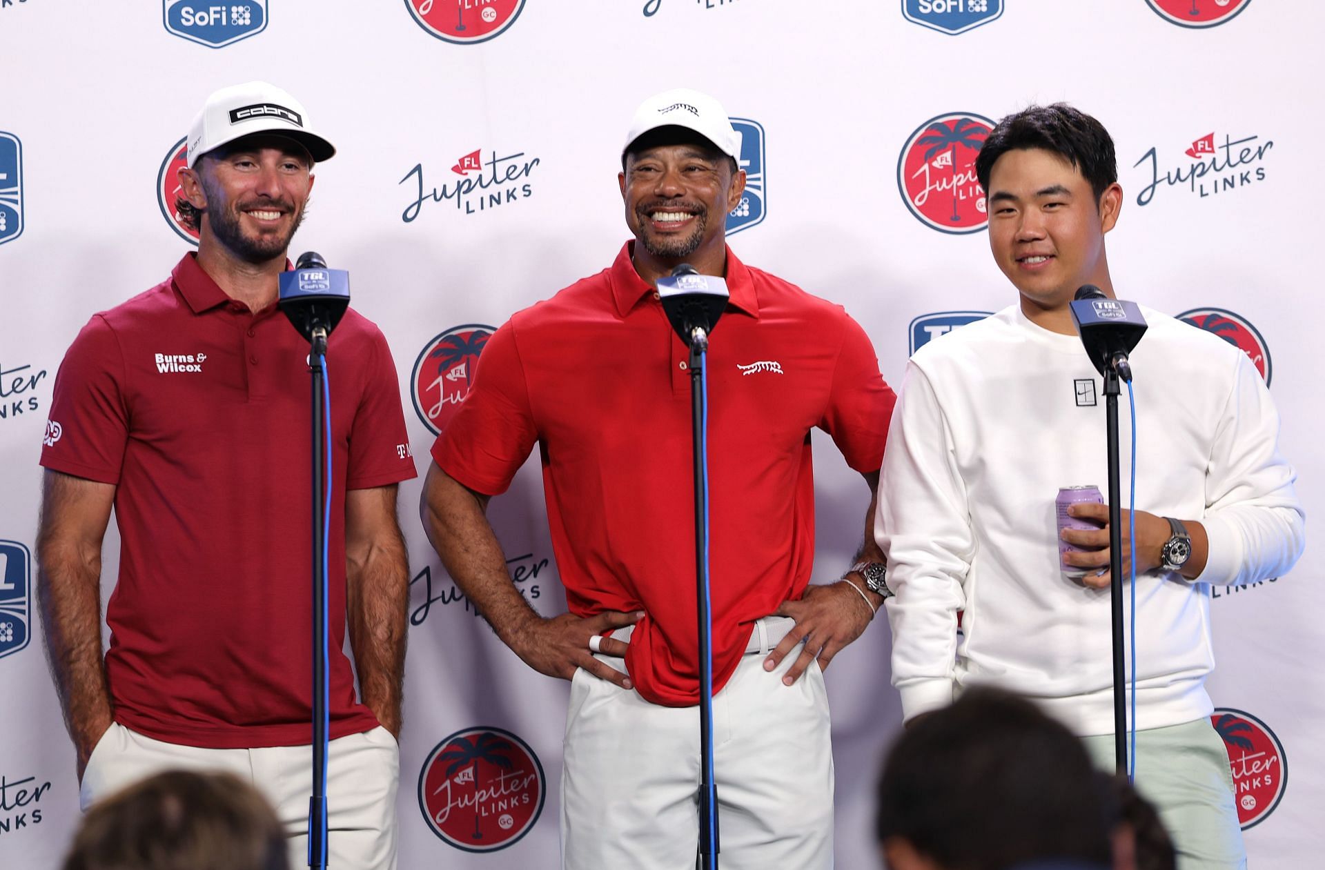 Tiger Woods with his teammate at the TGL presented by SoFi: JUP v ATL - Source: Getty