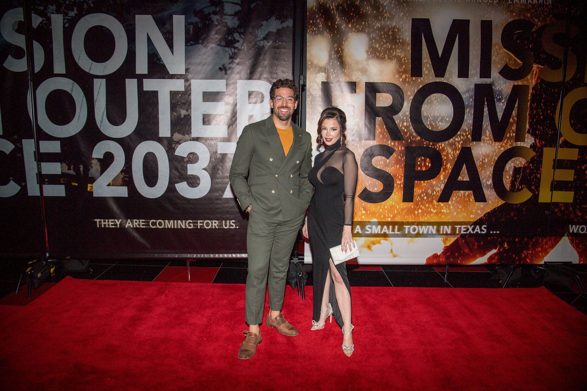 Tom Vera and Andi Saks attend the &quot;Mission From Outer Space 2037&quot; premiere at Regal Edwards Houston Marq&#039;E on November 10, 2024 in Houston, Texas. (Photo by Marcus Ingram/Getty Images)