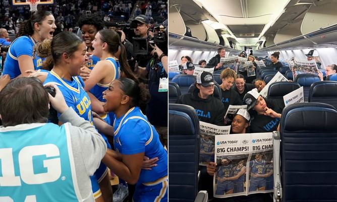 "Very iconic photo": Fans fired up with UCLA's classic picture from flight back home