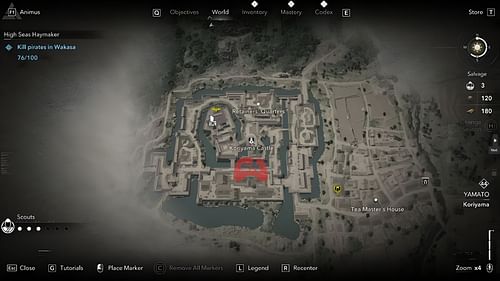 Koriyama Castle in Assassin's Creed Shadows (Image via Sportskeeda Gaming || Ubisoft)