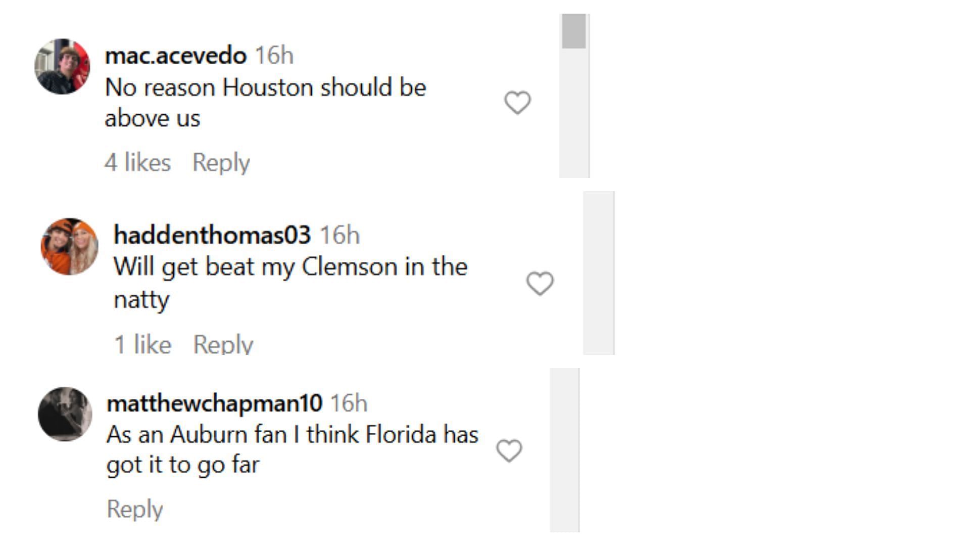 Fans discuss Florida Gators being potential national champions (Credit: IG/@elitecollegebasketball)