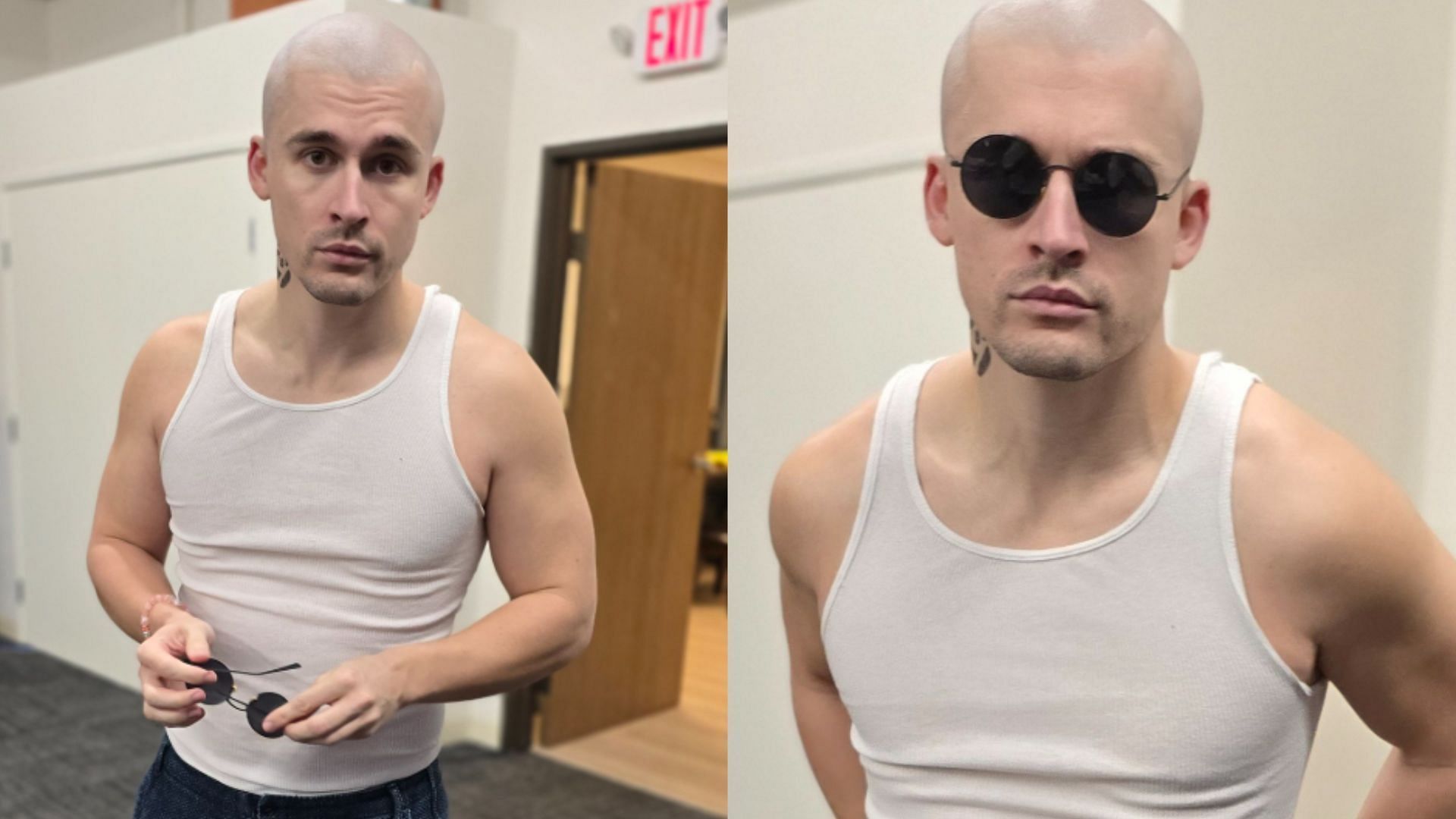 Ludwig went bald recently for his fanbase (Images via @LudwigAhgren/X)