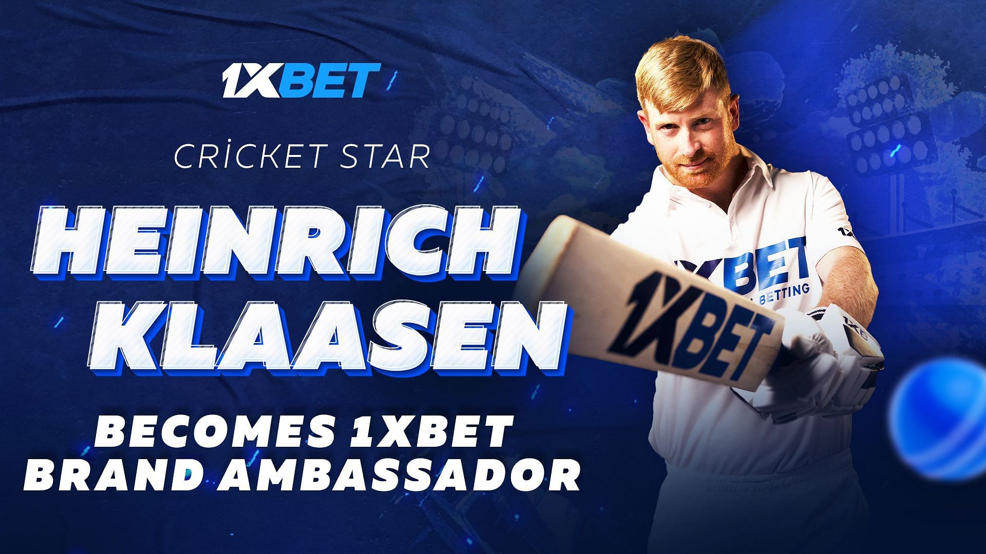 Heinrich Klaasen joins forces with 1xBet as brand ambassador (Picture Credits: 1xBet).