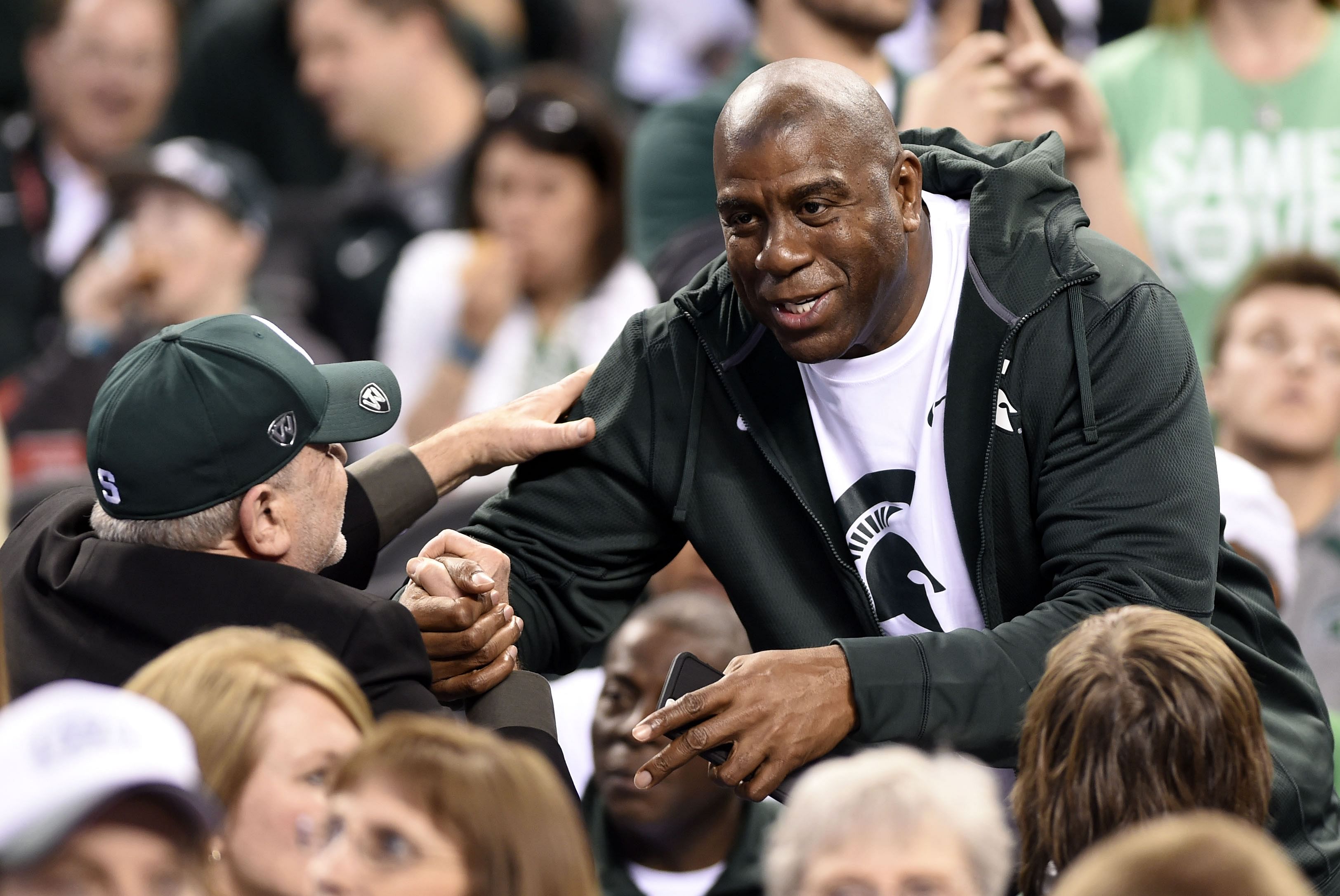 Magic Johnson revealed he agreed to a bet with former LA Lakers champion ahead of Michigan State matchup (Image credit: Imagn)