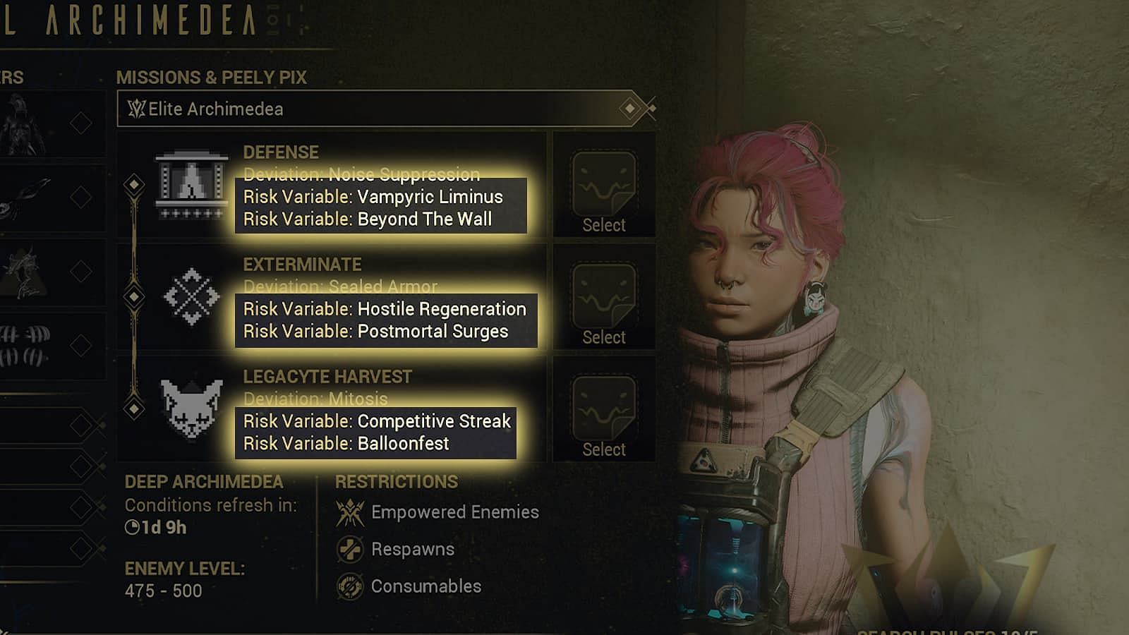 Risk Variables in Temporal Archimedea (Image via Digital Extremes)