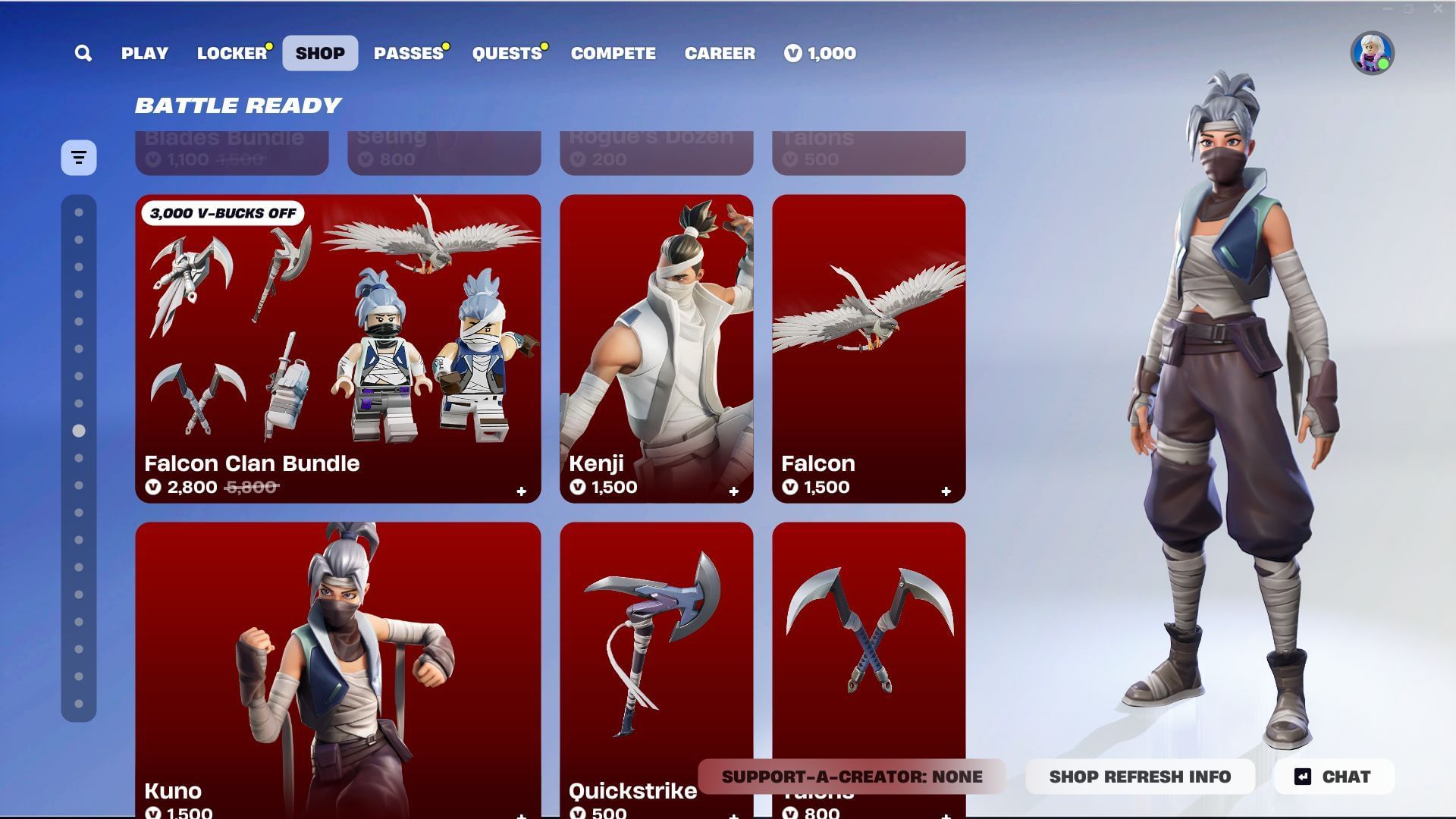 You can now purchase the Kuno and Kenji skins in Fortnite (Image via Epic Games)