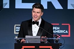 Colin Jost cracks a Blake Lively-Justin Baldoni joke about Trump's recent feud with Volodymyr Zelenskyy on Saturday Night Live