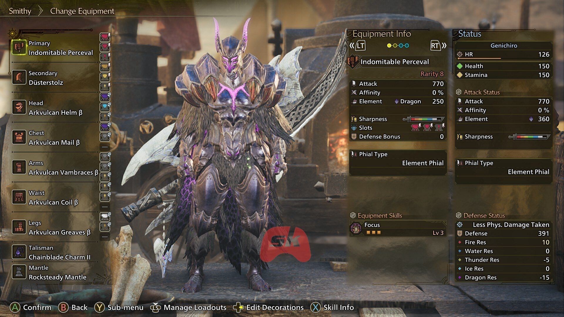 Indomitable Perceval build for the Switch Axe in Monster Hunter Wilds (Image via Sportskeeda Gaming || Capcom)