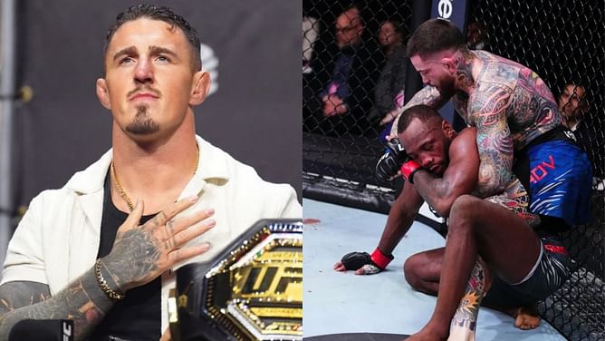 "Similar to the Belal fight" - Watch Tom Aspinall's live reaction to Leon Edwards' UFC London loss to Sean Brady