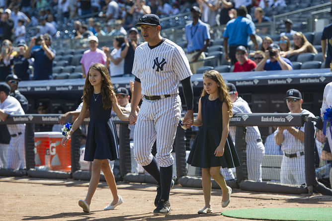 Alex Rodriguez can't stop smiling as Yankees icon reunites with his two daughters Natasha & Ella