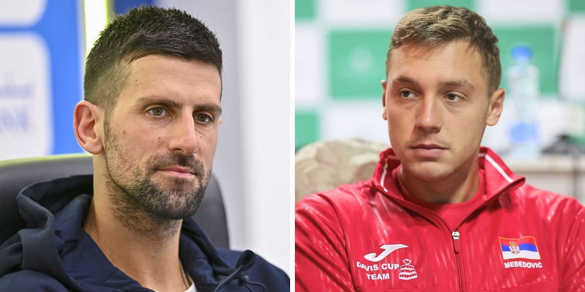 Novak Djokovic (L) &amp; Hamad Medjedovic (R) [Image Source: Getty Images]