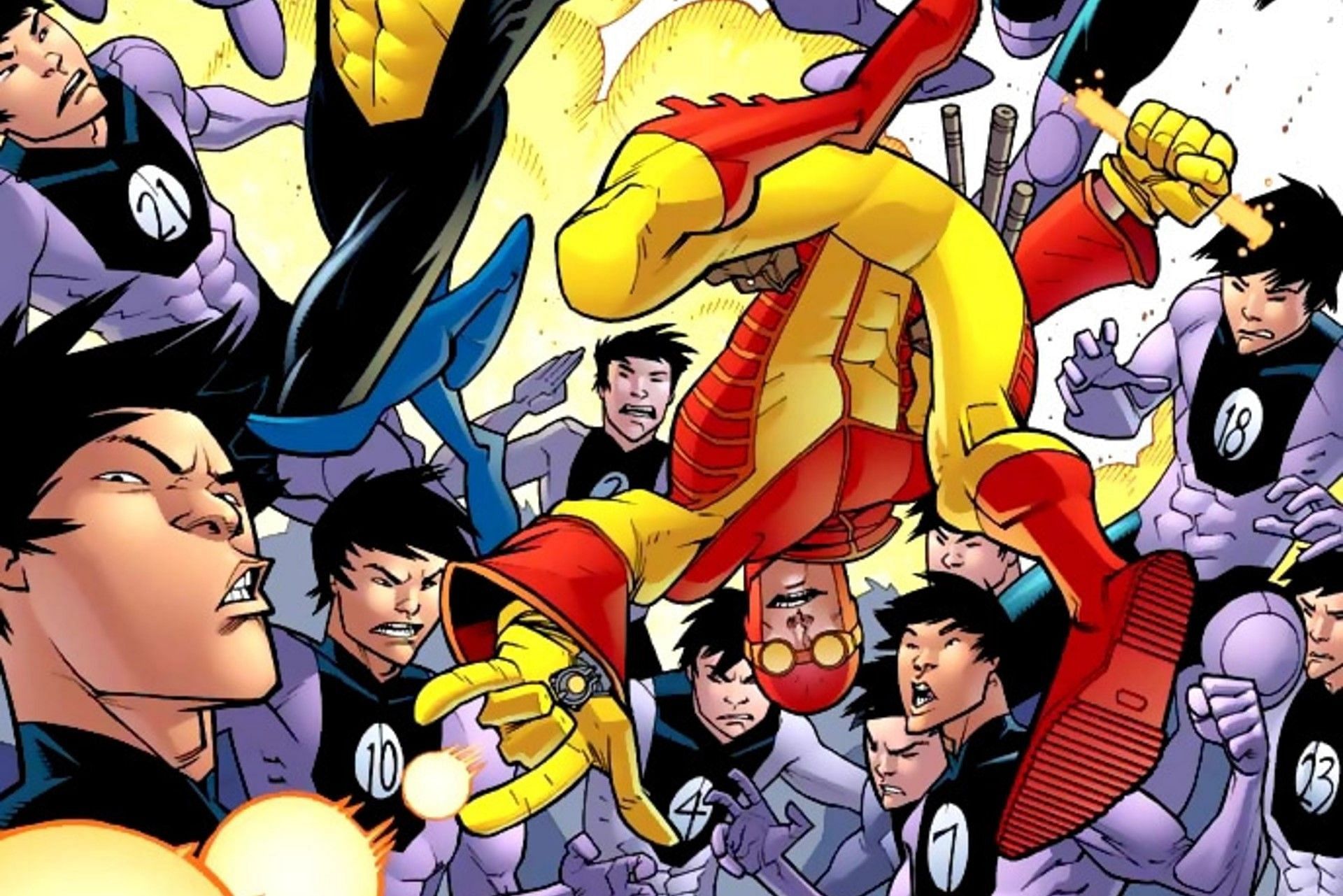 Rex Splode in a battle with Multi-Paul in the Invincible comics (Image via imagecomics.com)