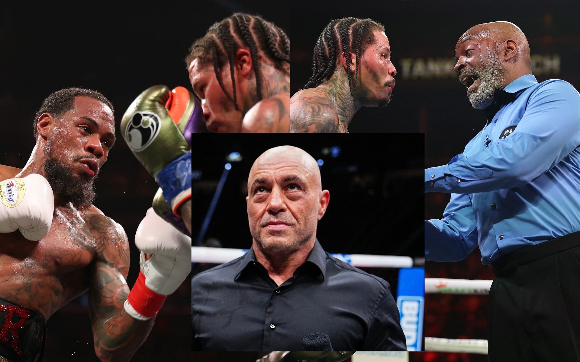 Joe Rogan reacts to the controversial Gervonta Davis vs. Lamont Roach Jr. clash. [Images courtesy: Getty]