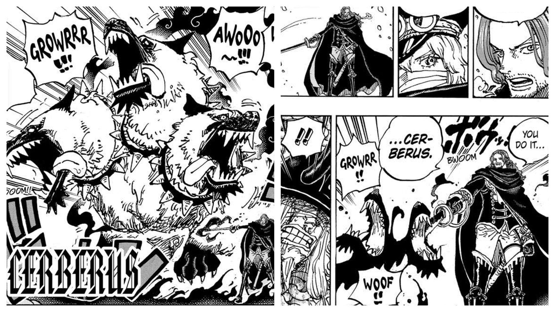 Cerberus in the One Piece manga (Image via Shueisha)