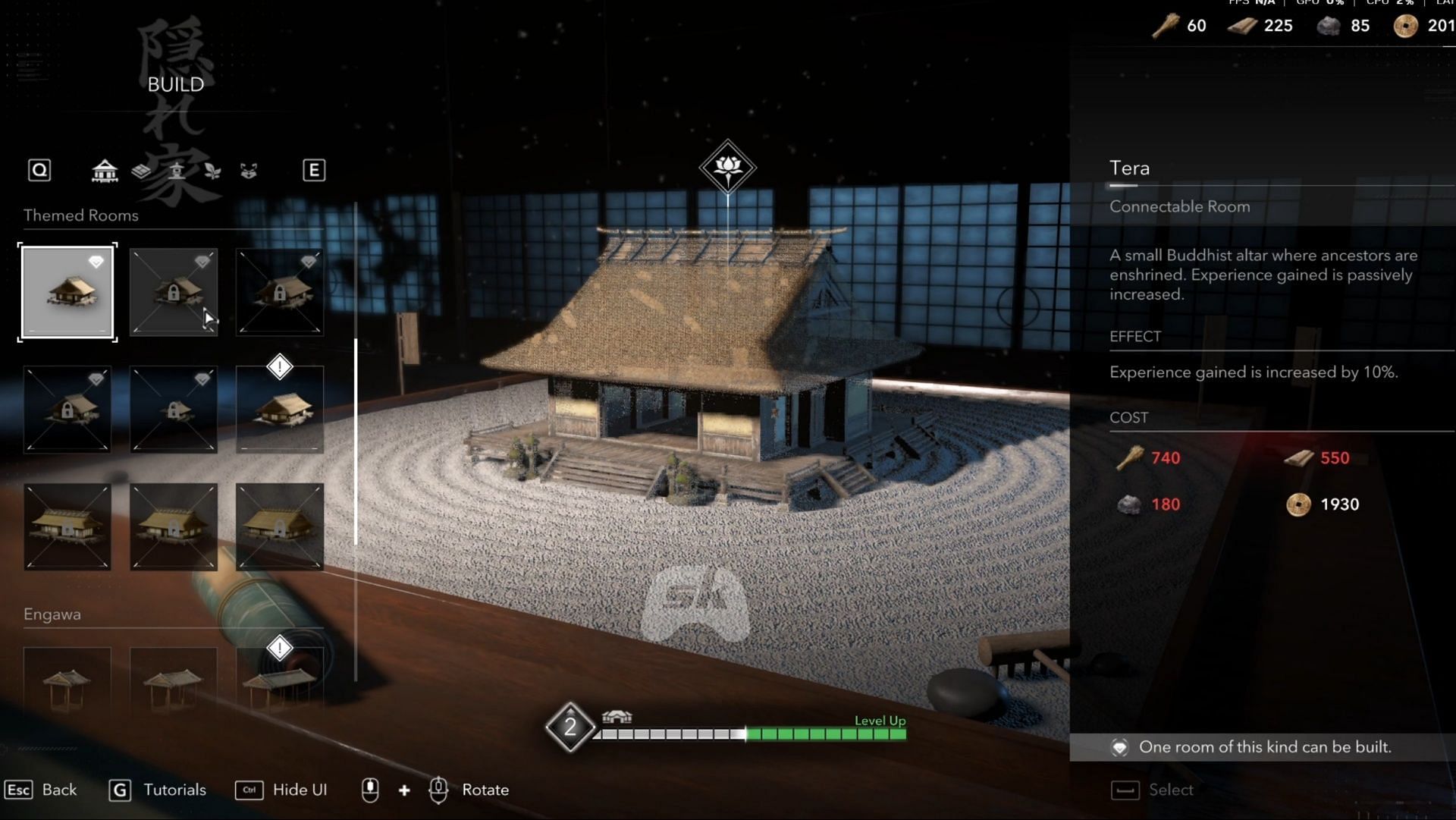 Main rooms available in the Hideout (Image via Sportskeeda Gaming || Ubisoft)