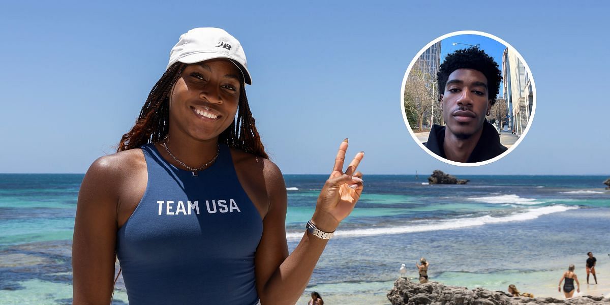 Coco Gauff (L) receives heartwarming message from friend Jalen Sera (inset) - Source: Getty