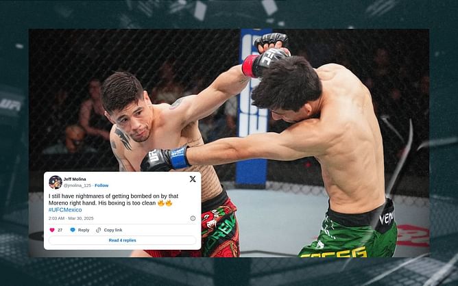 Henry Cejudo, Jeff Molina, and others react to Brandon Moreno picking up a close decision against Steve Erceg: "Don't boo that man"