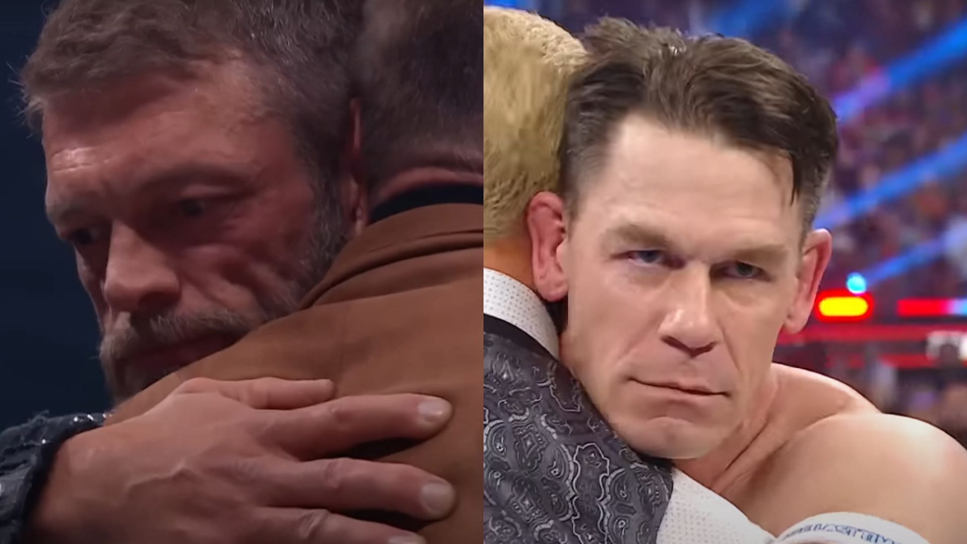 Cope (left) and John Cena (right). (Image credits: AEW &amp; WWE YouTube channels)