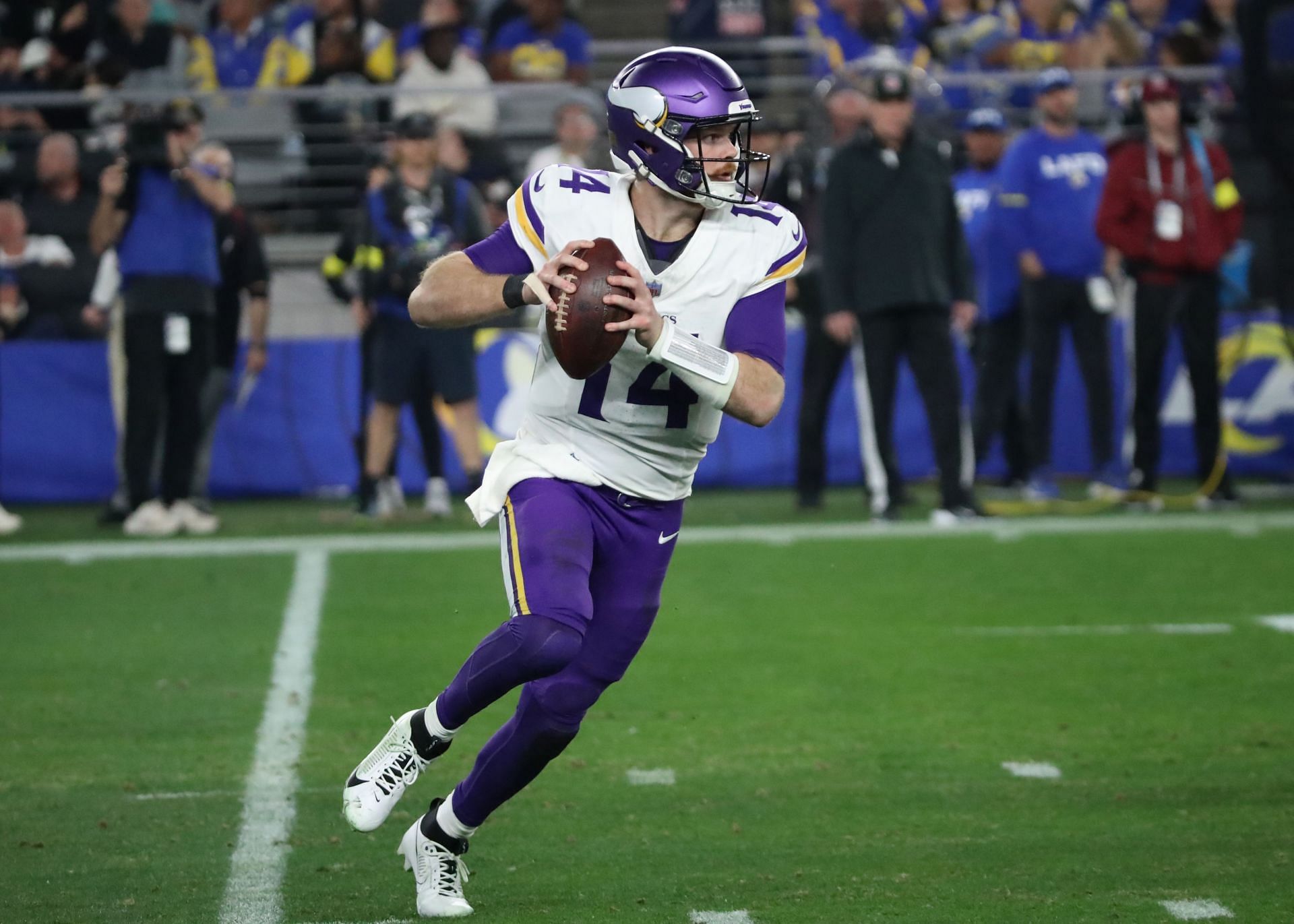 Sam Darnold during the NFC Wild Card Playoffs: Minnesota Vikings v Los Angeles Rams - Source: Getty