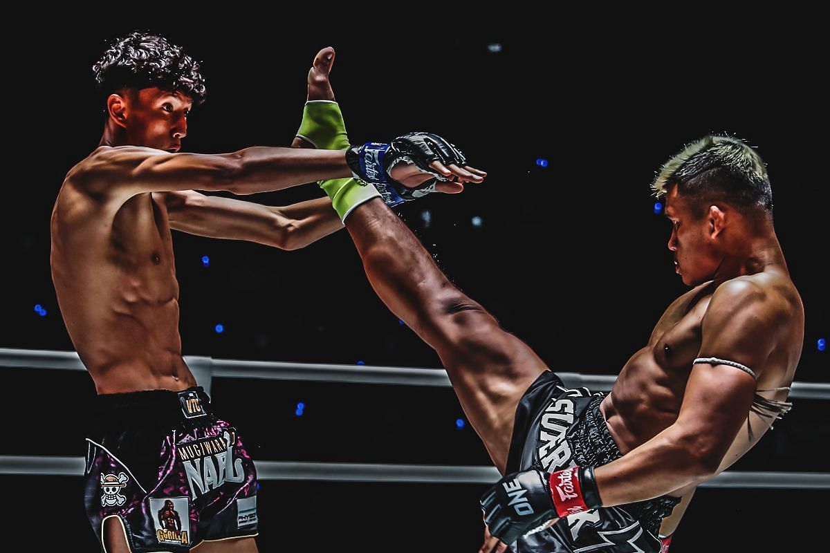 Nabil Anane and Superlek Kiatmoo9 - Photo by ONE Championship