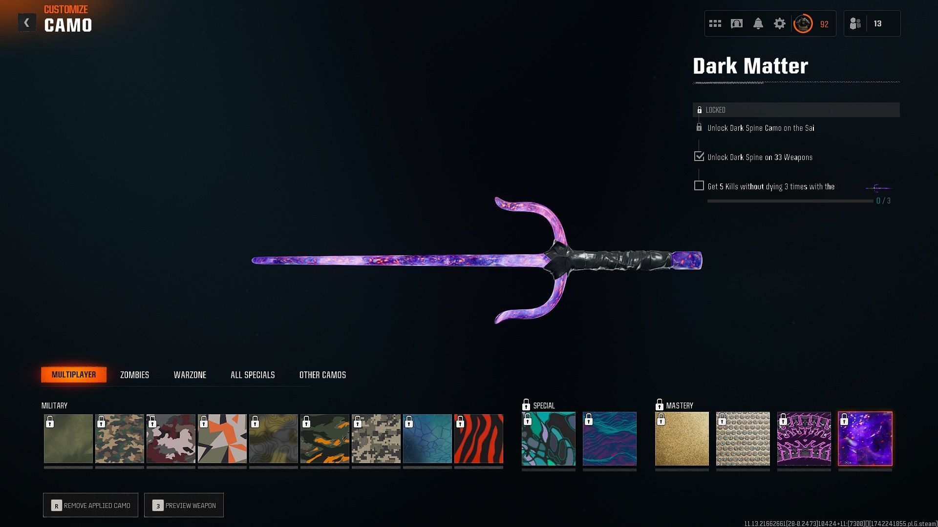 Guide to unlocking all Sai camos in Black Ops 6 Multiplayer (Image via Sportskeeda Gaming || Activision)