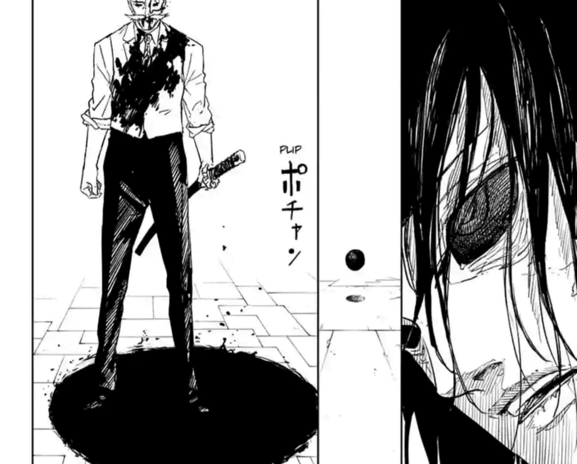 The Sword Saint (Right), as seen in the manga (Image via Shueisha)