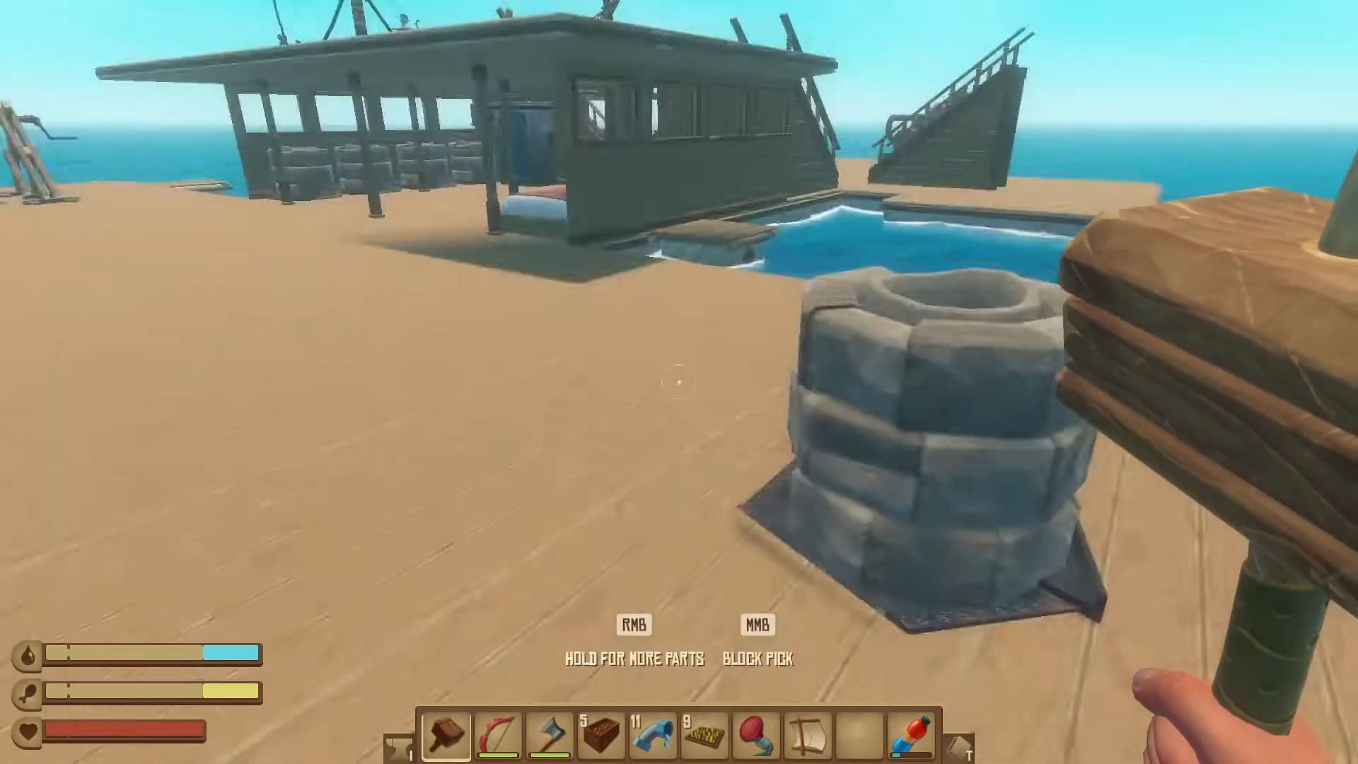 Building hammer in Raft (Image via Redbeet Interactive)