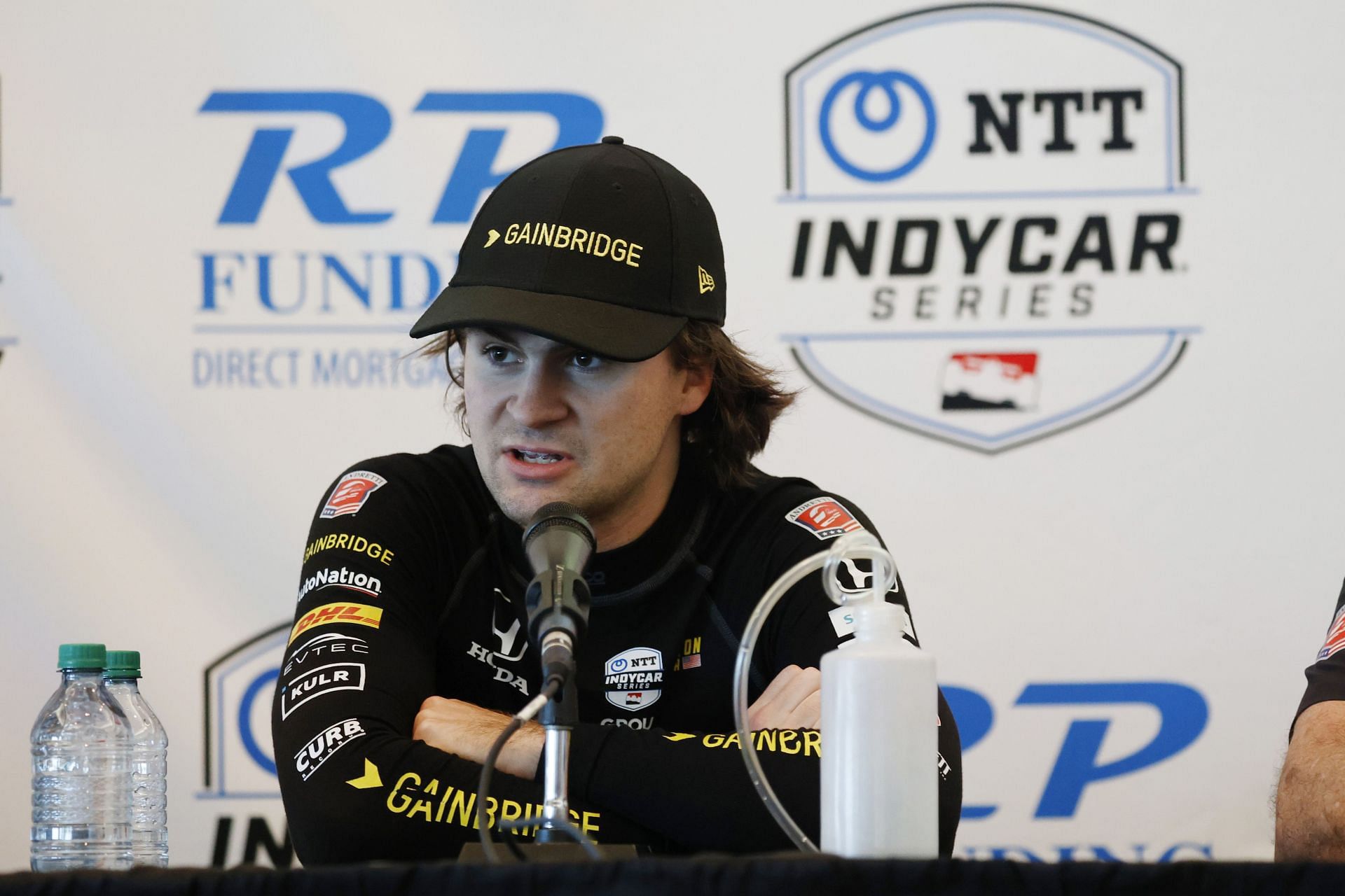 Colton Herta at a press conference at the INDYCAR Series Streets of St. Petersburg - Source: Getty