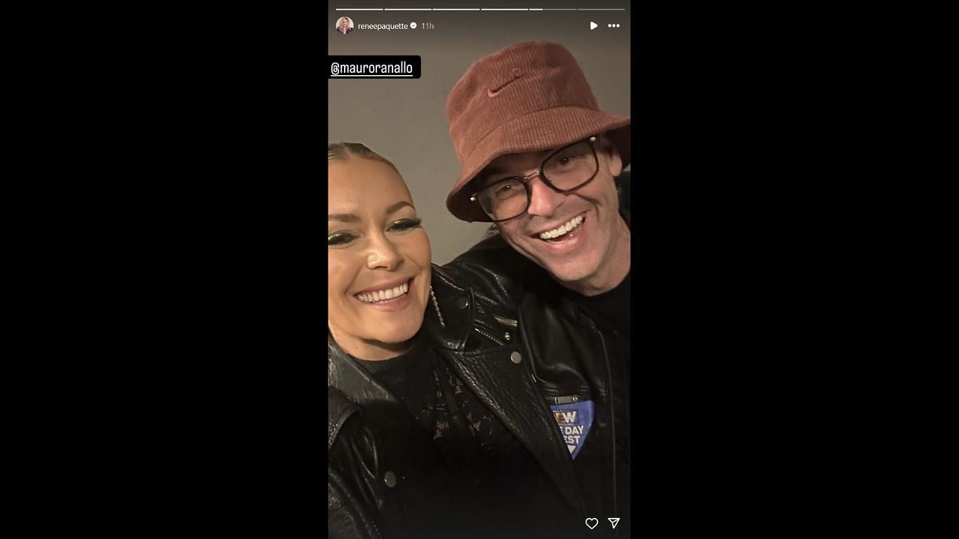 Renee Paquette&#039;s Instagram story with Mauro Ranallo [Source: Paquette&#039;s Instagram story]