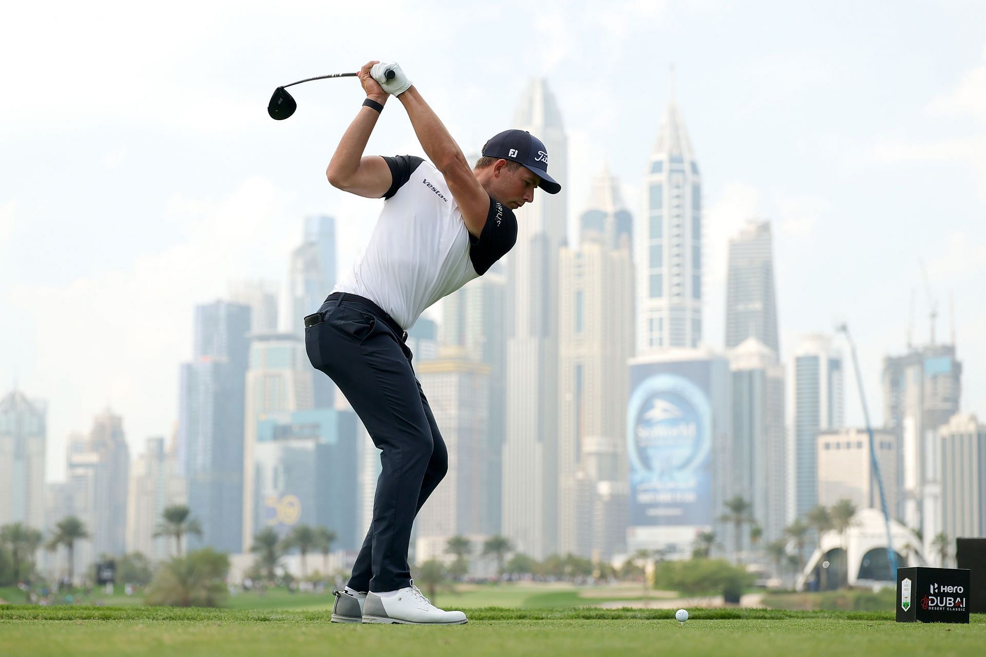 N&oslash;rgaard at the 2025 Hero Dubai Desert Classic (via Getty)