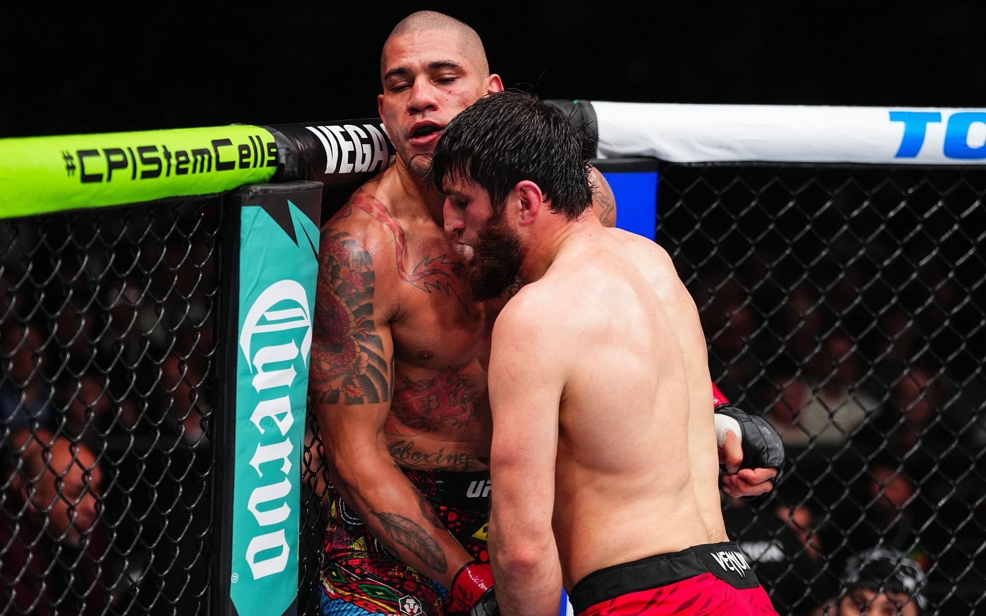 Alex Pereira (left) was outpointed by Magomed Ankalaev (right) at UFC 313 [Image courtesy: Getty Images]