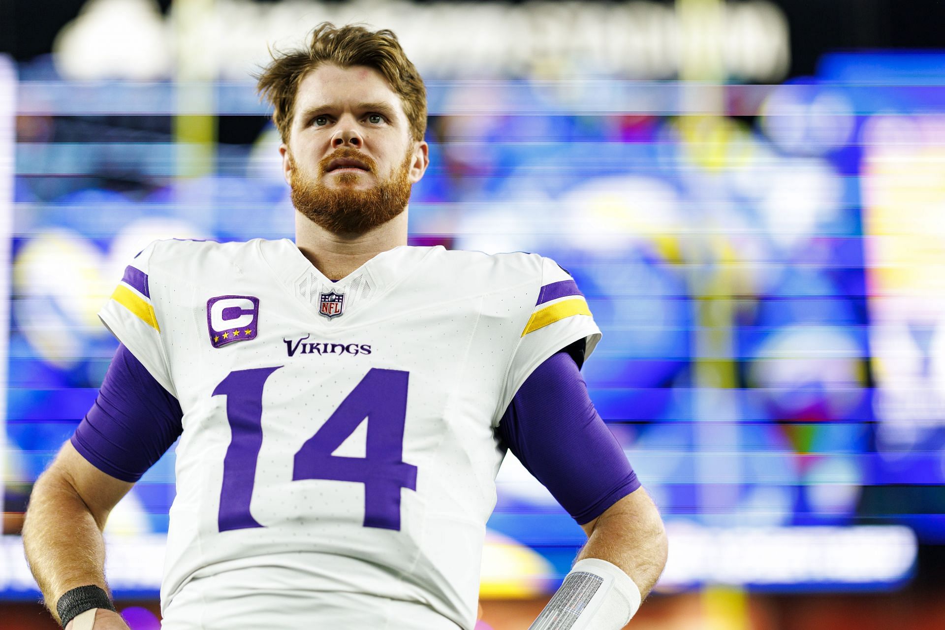 Sam Darnold during NFC wild-card playoffs: Minnesota Vikings vs. Los Angeles Rams - Source: Getty