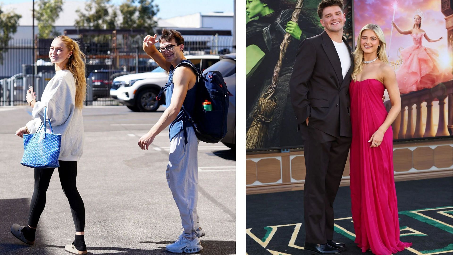 Stephen Nedoroscik and Rylee Arnold (left)/ Rylee Arnold with her boyfriend Walker Lyons (right)/ Source: Getty