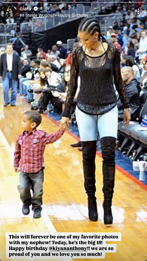 Ciara's 18th-birthday message to Kiyan Anthony