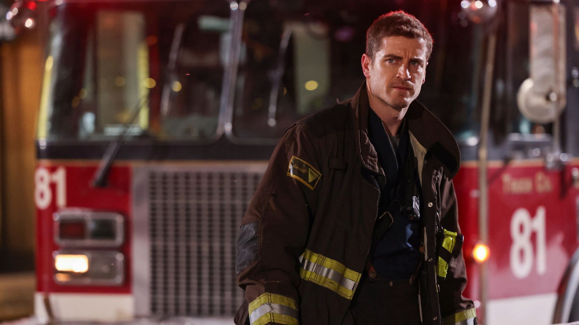 Jake Lockett as Firefighter Sam Carver (Image via X/NBCOneChicago)