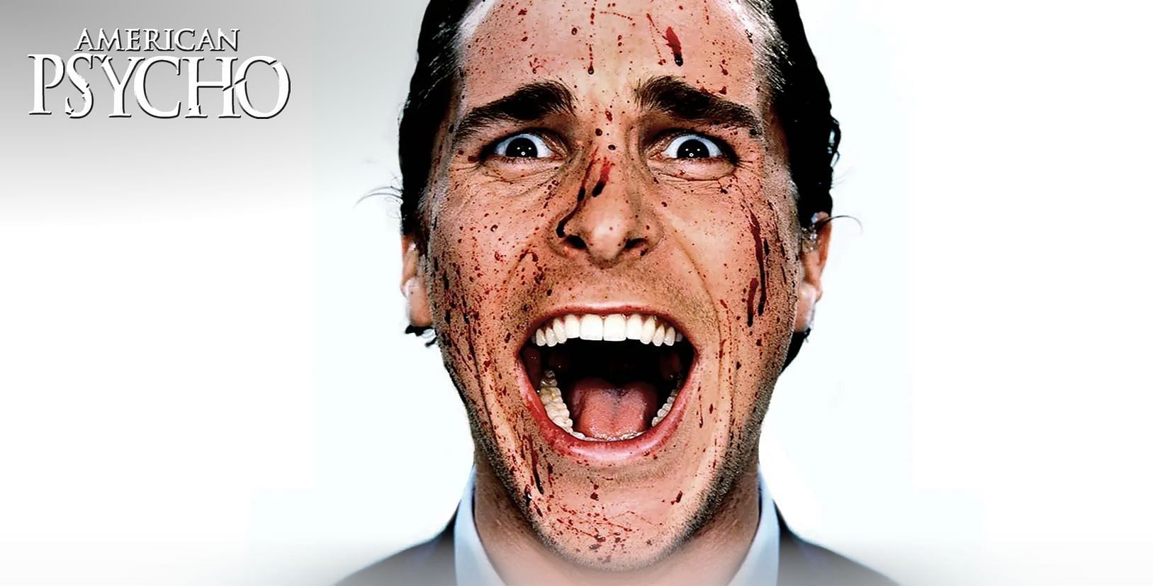 Christian Bale in a poster for American Psycho. (Image via Lionsgate)