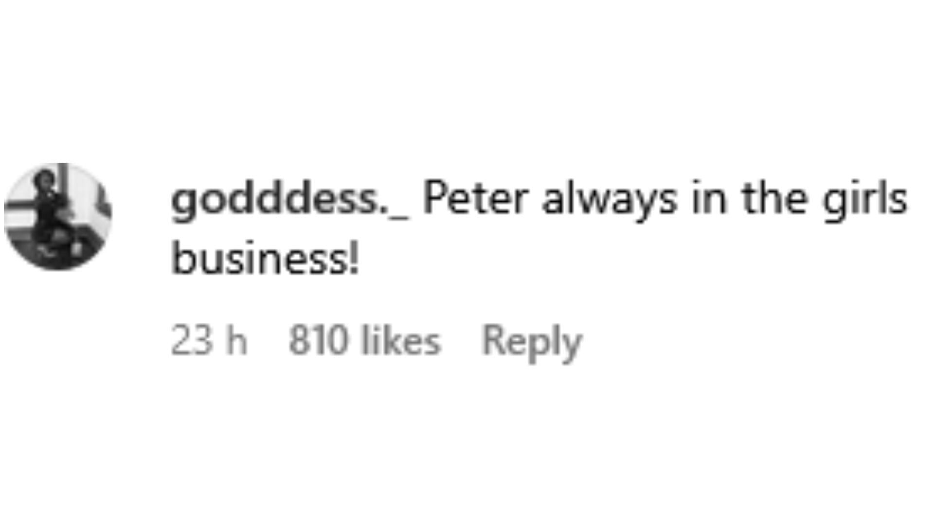 Netizens reacted as Porsha Williams accused Peter of certain things (Image via Instagram / @godddess._)