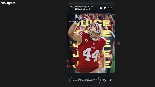 Kristin Juszczyk celebrated her husband Kyle's reunion with the San Francisco 49ers. (Credits: IG/Kristin Juszczyk)