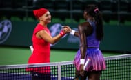 Diana Shnaider (L) at the BNP Paribas Open 2025. (Photo: Getty)