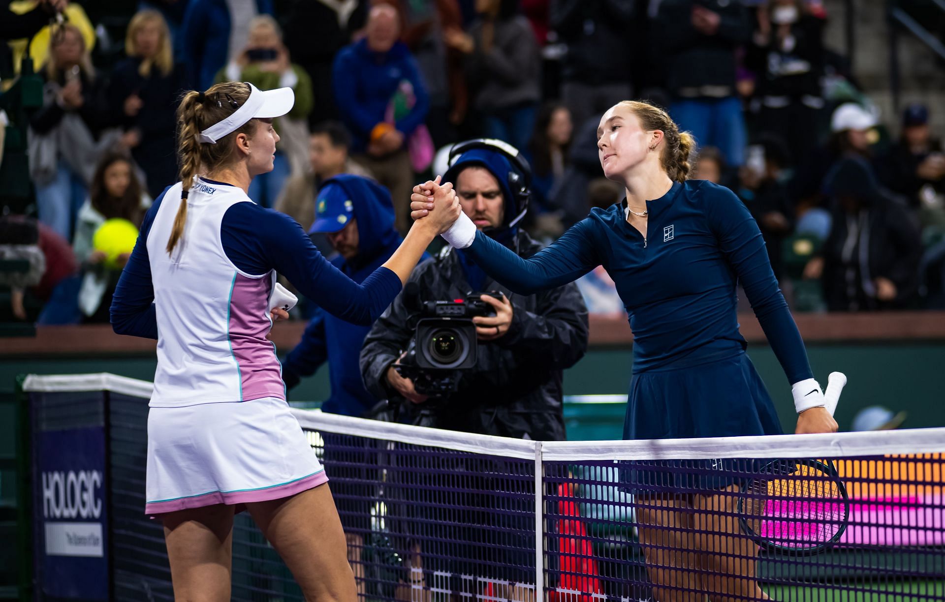 Elena Rybakina and Mirra Andreeva at the BNP Paribas Open - Source: Getty