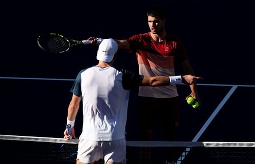 Jack Draper and Carlos Alcaraz at the BNP Paribas Open - Source: Getty