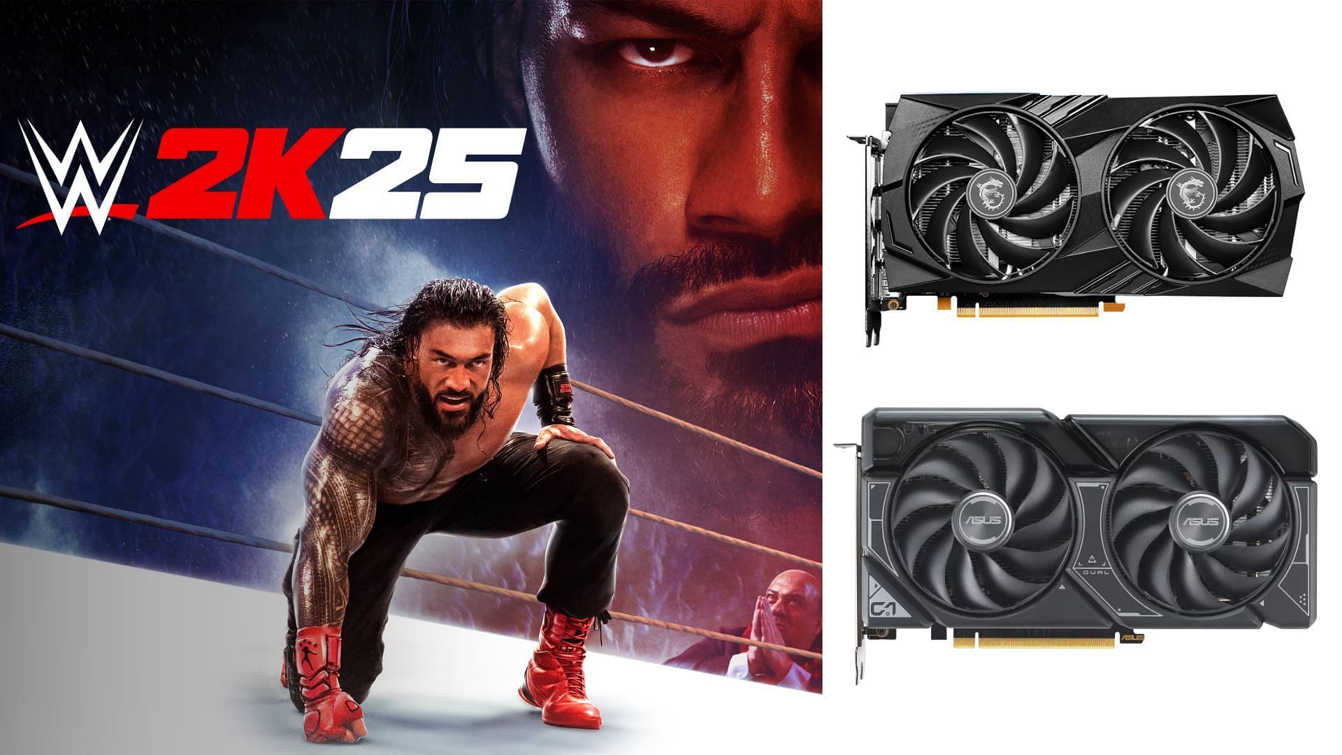 Best WWE 2K25 PC settings for RTX 4060 and RTX 4060 Ti (Image via 2K Games, MSI, Asus)