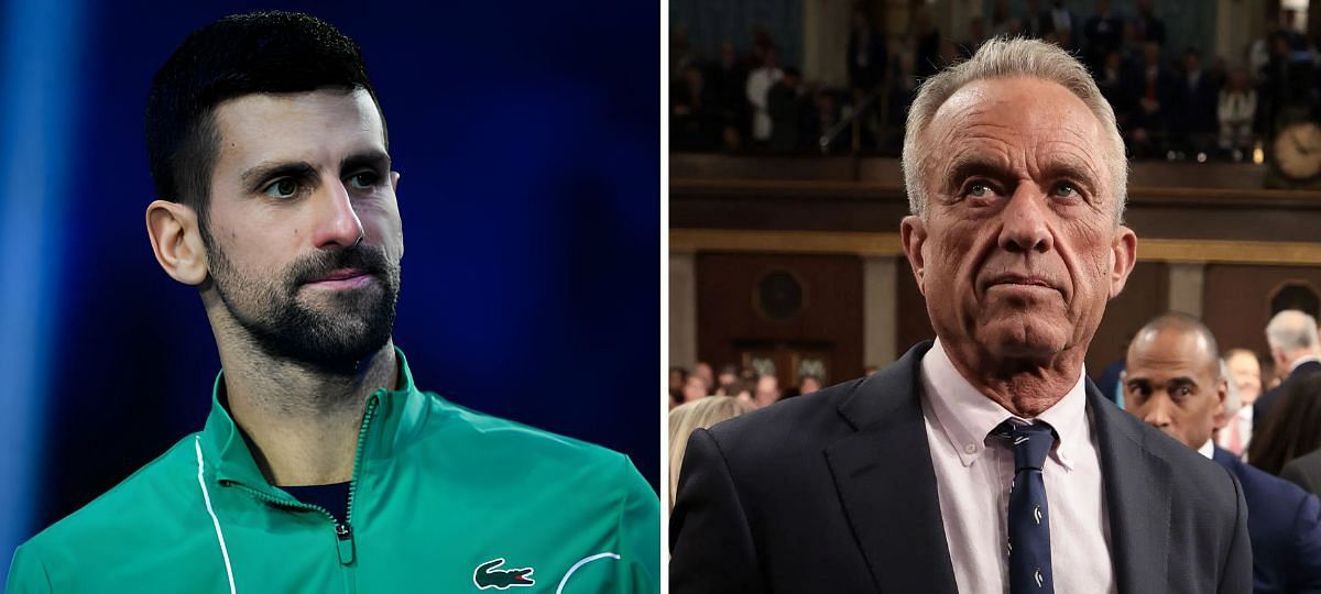 Novak Djokovic (L) and Robert F. Kennedy Jr. (R) [Image source: Getty]