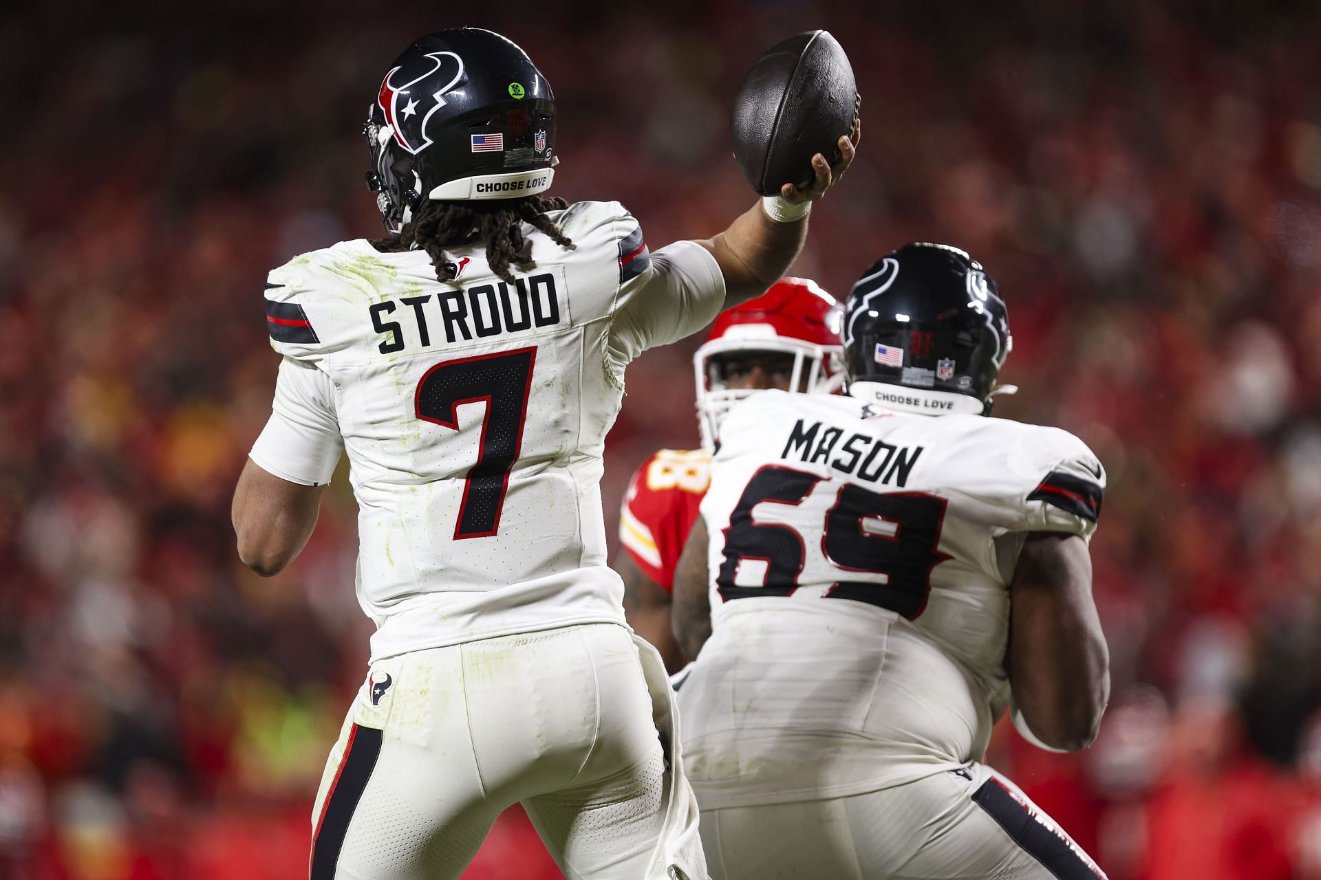 CJ Stroud during AFC Divisional Playoffs: Houston Texans v Kansas City Chiefs - Source: Getty