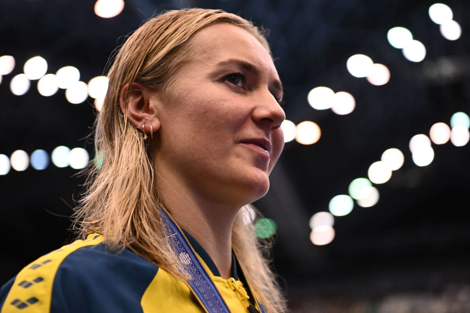 Ariarne Titmus after winning the Women&#039;s 400m freestyle finals on day one of the 2023 Fukuoka World Aquatics Championships (Image via: Getty Images)