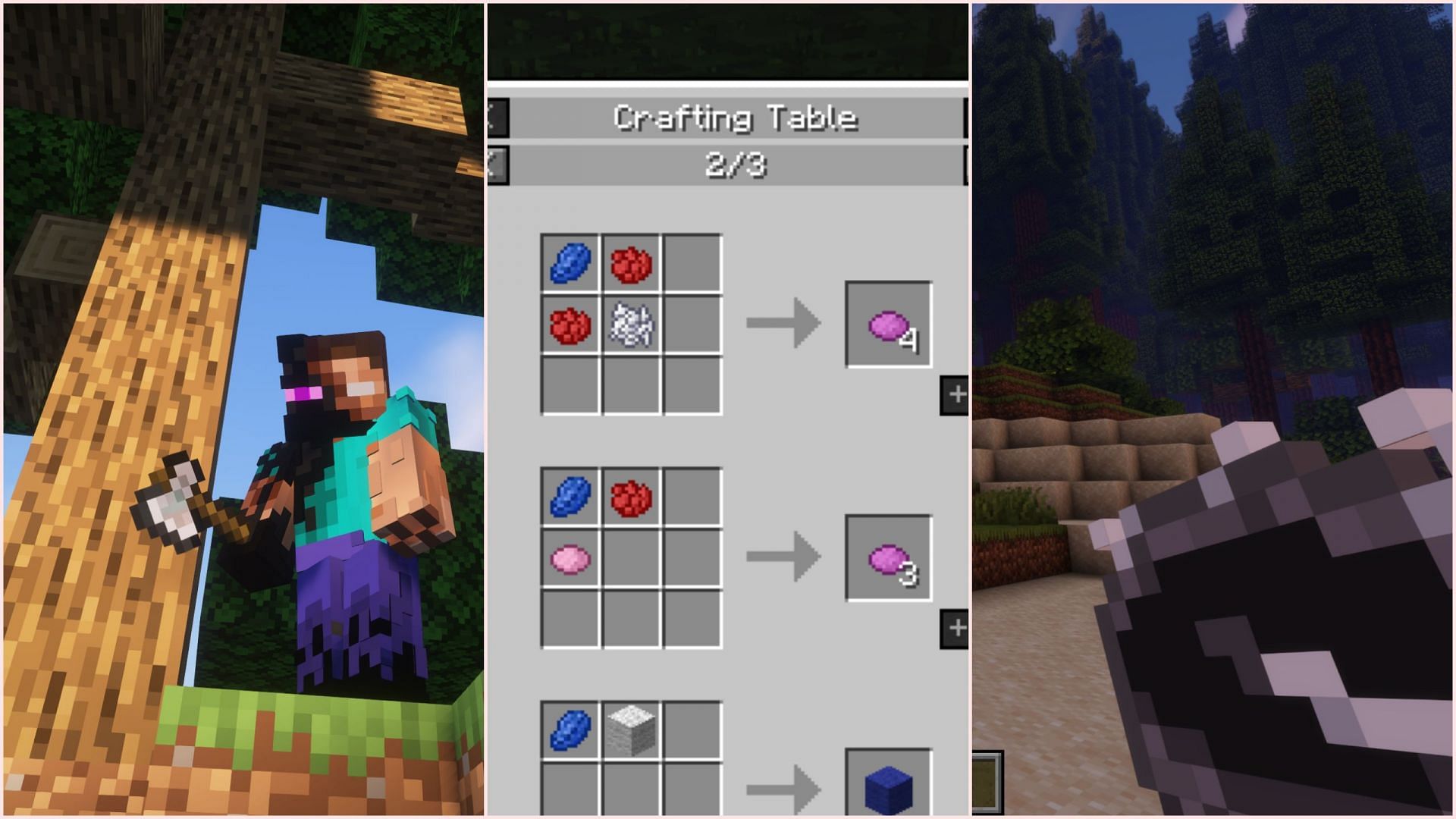 There are many mods that can save your time in Minecraft (Image via Sportskeeda Gaming || CurseForge/mezz || CurseForge/Chaosyr)