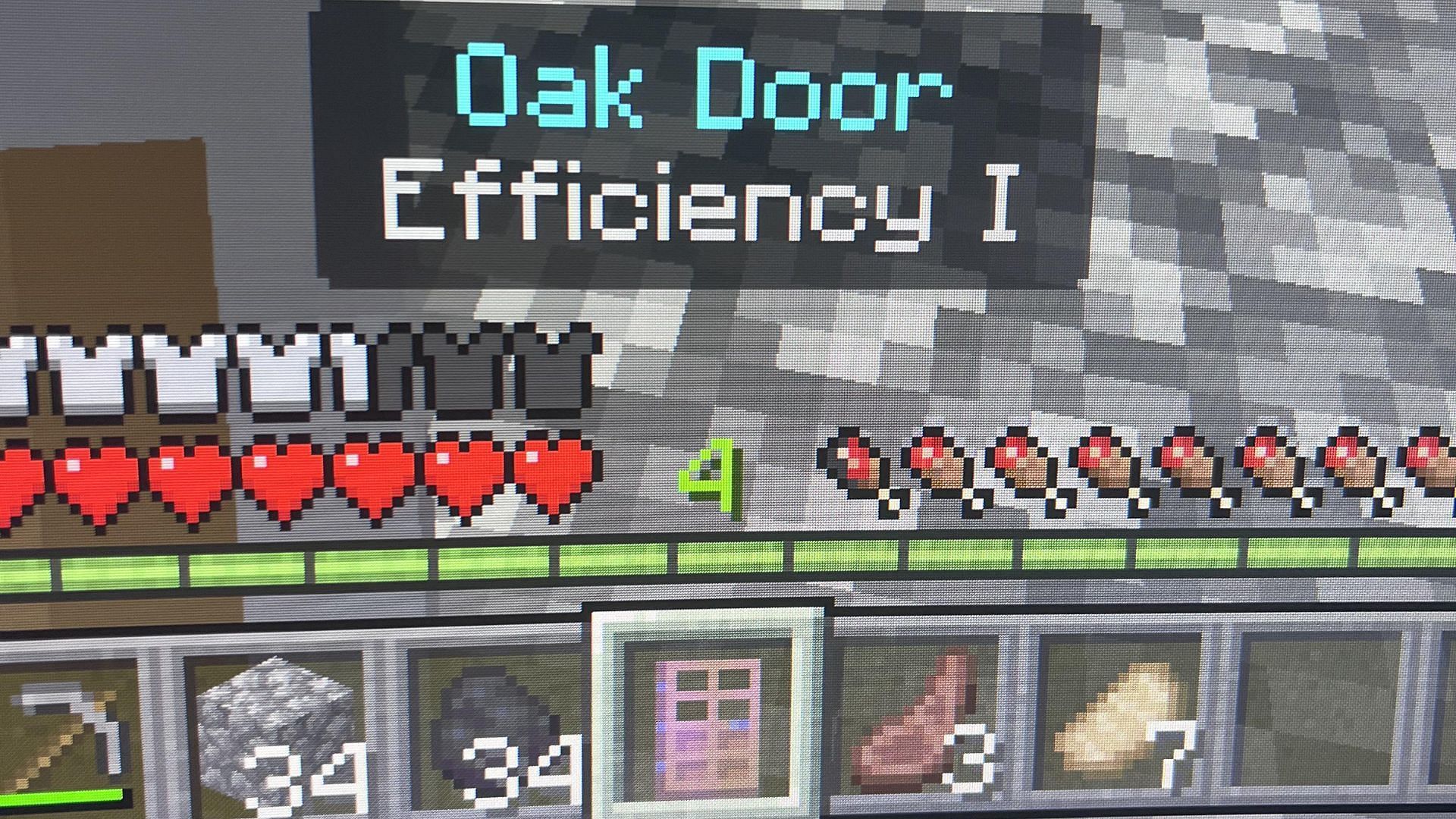 Minecraft oak door bug